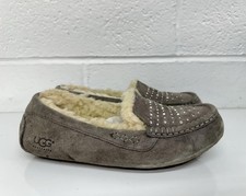 UGG Ansley Bling Slipper Gray Suede Swarovski Crystal / Women's 7