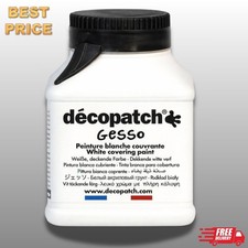 Décopatch Gesso Primer White Acrylic Paint 70g Bottle Thick Base Coat for Crafts