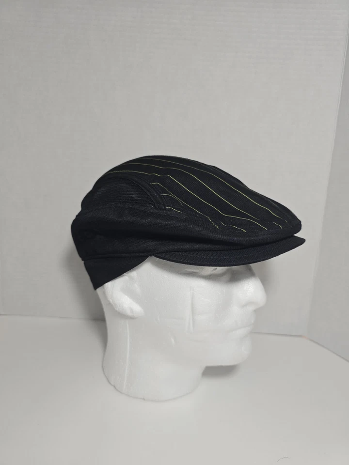 Vintage 1990s NIKE Golf Newsboy Cap Cabbie Hat Black - Image 2 of 4