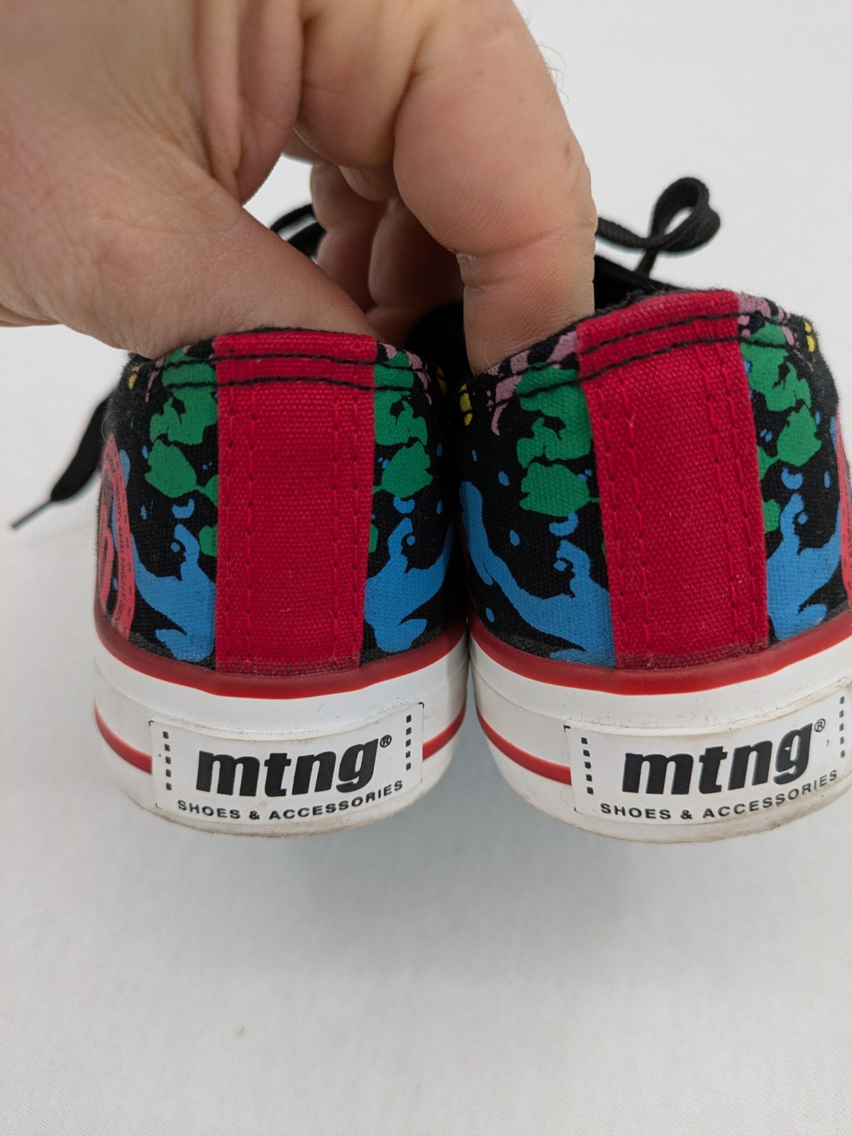 MTNG Thefest Damen Sneaker Gr 37 Schwarz Bunt Graffiti Print Canvas Schuhe image 6