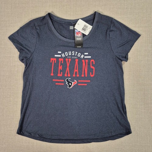 New Era Houston Texans NFL Womens T-Shirt Navy Blue Heathered Size L ...