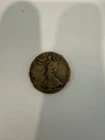 1918-D WALKING LIBERTY HALF DOLLAR Silver - Adhesive On It
