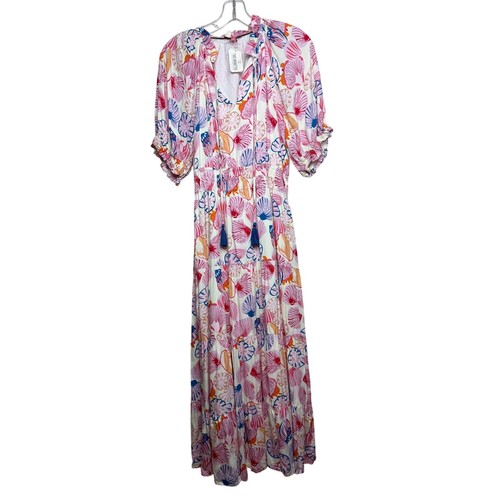 THML Kat Beach Treasure Tiered Maxi Dress NWT Sz. L - Picture 3 of 6