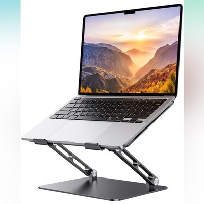 Foldable Aluminum Laptop Stand 10-17.3'' Laptops, Height Adjustable Portable NEW