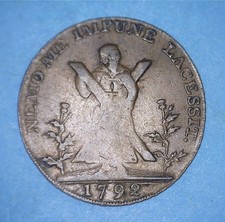 1792 EDINBURGH FARTHING - DEPICTING SAINT ANDREW - D&H NUMBER 66 - *31946056 🌈