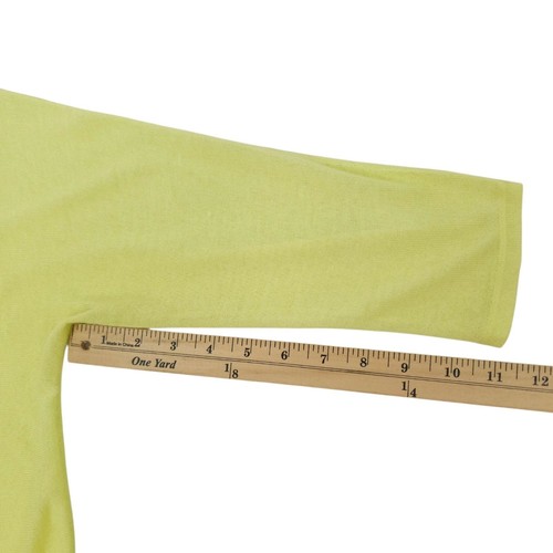 Cardigan Chicos aperto davanti donna 1 US M/8 semi trasparente manica 3/4 giallo chiaro - Foto 6 di 20