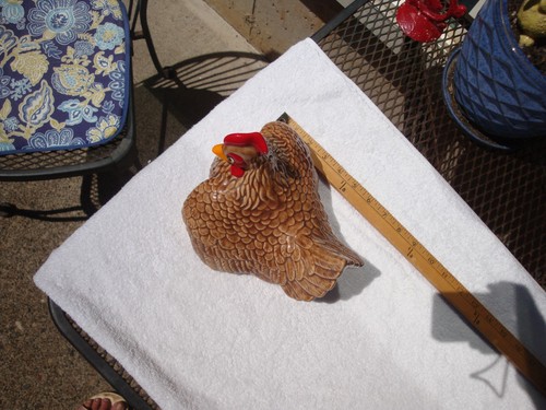 Vtg Brown Glazed Ceramic Hen w/Chicks Covered Dish Arnels? Farmhouse Chicken - Picture 11 of 11