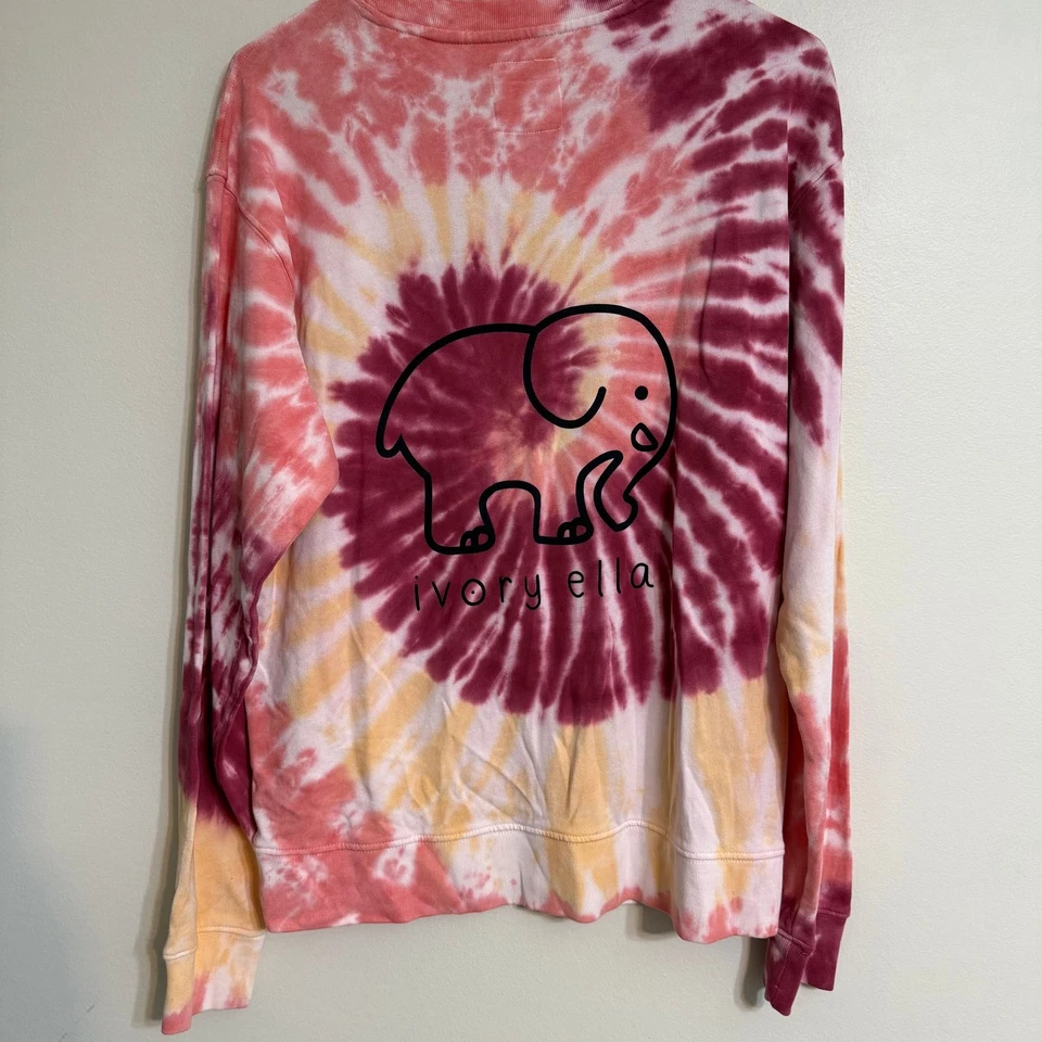Ivory Ella Tie Dye Crew Neck Pullover Sweatshirt - Image 2 of 4