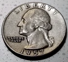 1957 P  Washington Quarter - 90% Silver, 69-Year-Old Coin