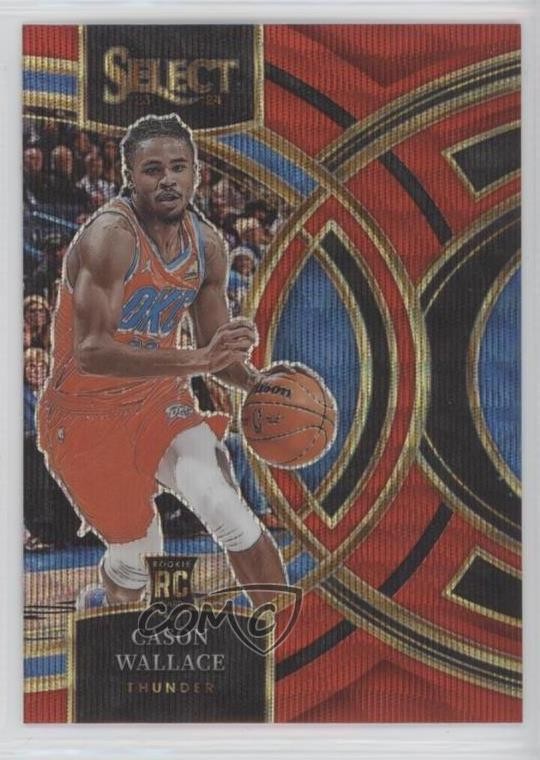 2023-24 Panini Select Premier Level Red Wave Prizm Cason Wallace #103 13hf