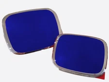 2pcs Jdm Ecs Racing Blue Front Rear Badge Emblem For Fit Jazz 2003-2008