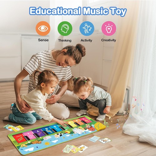 FOKI Floor Piano Mat for Toddlers, Baby Kid Sensory Educational Dancing ...