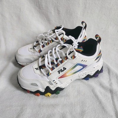 Fila Rainbow Multicolor Athletic Sneakers 5JM01915-175 White Low Top