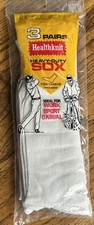 Vtg 70s Socks Mens 11 11 1/2 Sealed Pkg NOS USA 3 Pair NEW Healthknit White