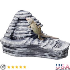 Natural Waterfall Fountain Reptile Humidifier Corner Design Power Pump Included