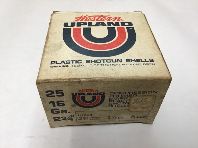 Vintage Empty Western Super X  Upland 16 Ga Shotgun Shell Box