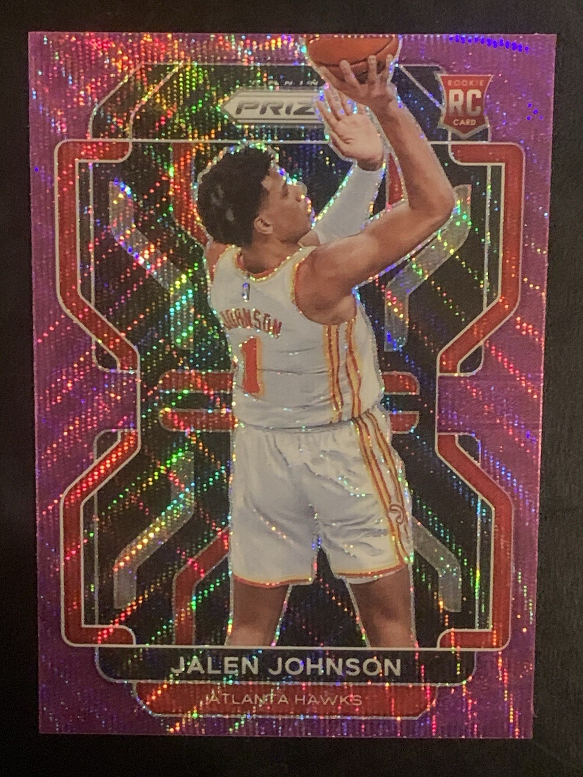 2021-22 Panini Prizm - Jalen Johnson #305 Purple Wave Prizm (RC)
