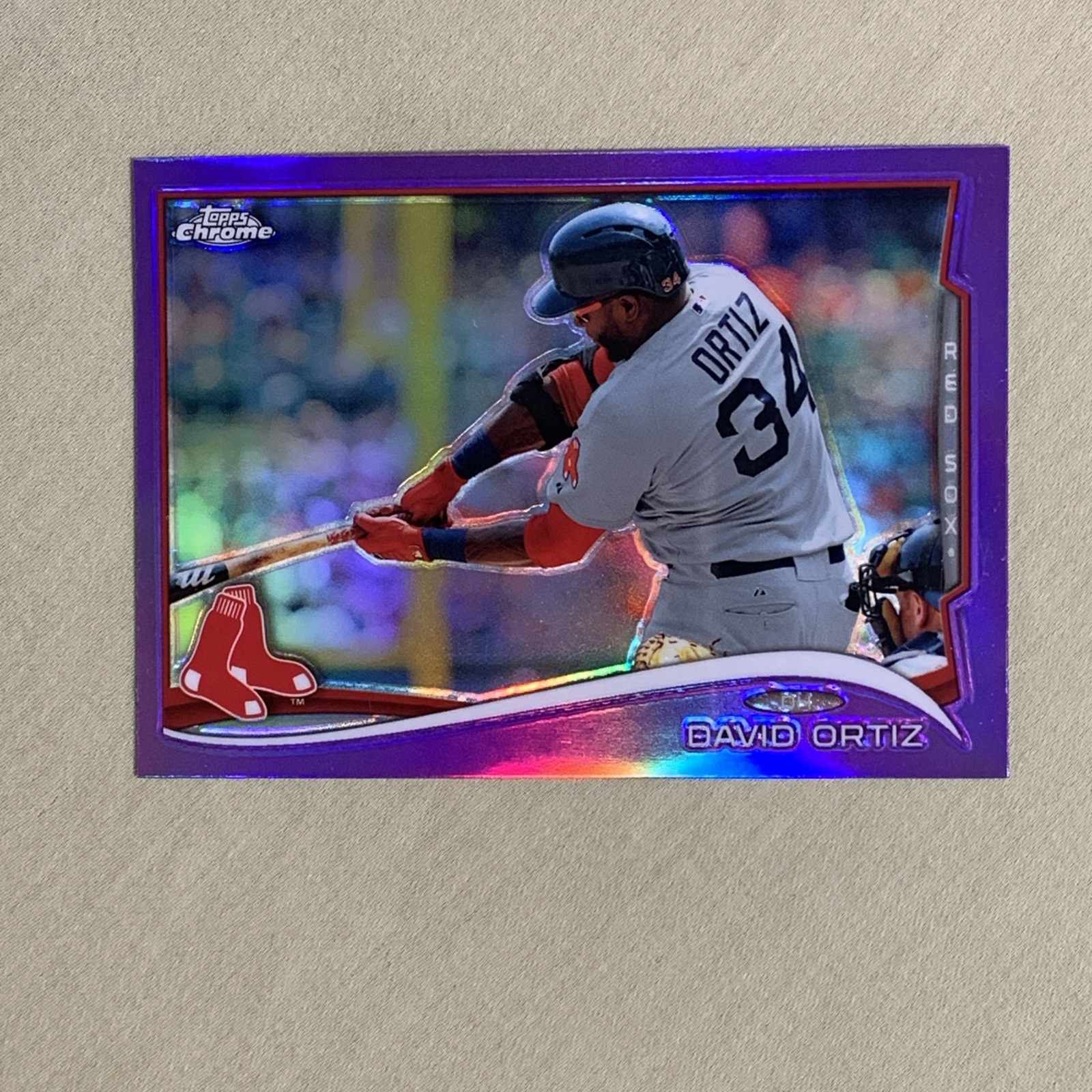 2014 Topps Chrome #201 David Ortiz Purple Refractor