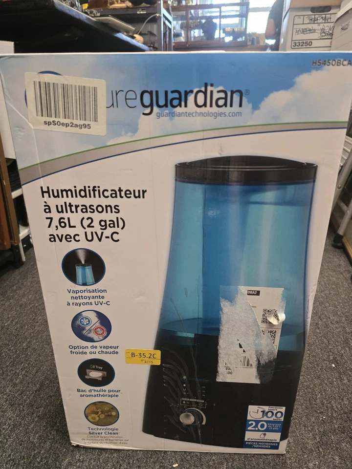 PureGuardian 2-Gallon Ultrasonic Warm and Cool Mist Humidifier ×× NEW ×× - Image 4 of 4