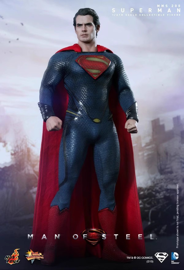 New Hot Toys MMS200 Man of Steel Superman Henry Cavill 1/6 Figure