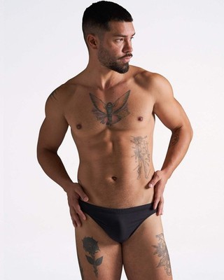 TEAMM8 Standard Swim Thong   Black | Men's Swim Thong