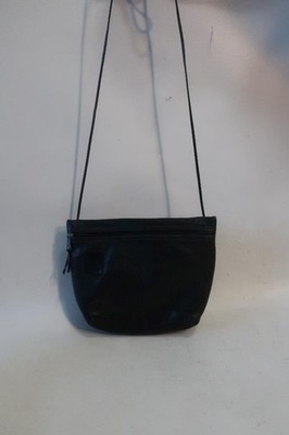 Womens Carlos Falchi Black Embossed Leather Buffalo Collection Crossbody Handbag