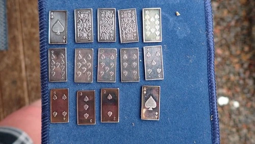 Buckingham Mint Playing Cards-2g .999 silver full set of spades plus extra Ace!!