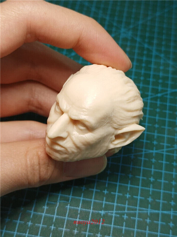 Hágalo usted mismo 1/18 Monster Goblin cabeza de caballero esculpida para figura de acción masculina de 3,75 pulgadas para Foto 3 de 4