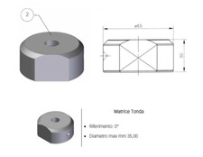 Matrice Punzonatrice OMERA 16/70 70-120 HY SMUSSATE TONDO Standard