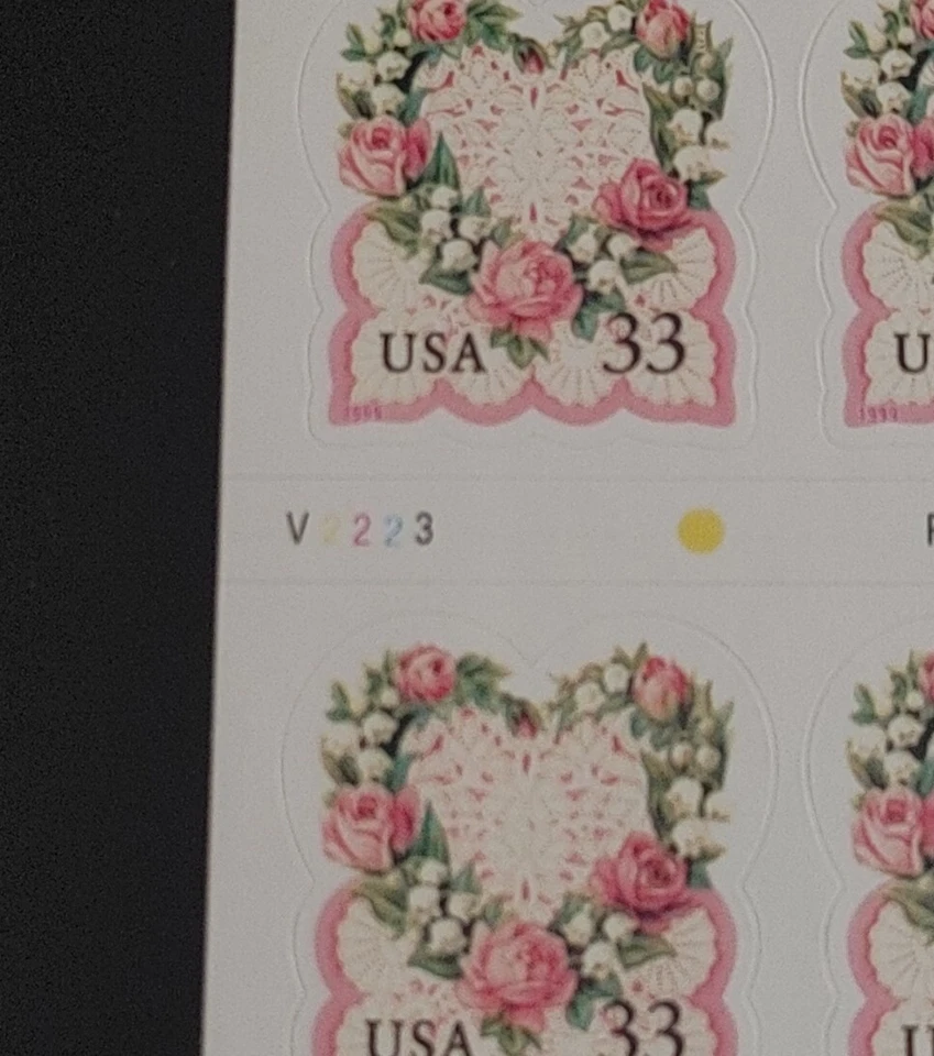 US Stamps SC# 3274a LOVE VICTORIAN HEART Pane of 20. P#V2223. MNH. Free Ship! - Image 3 of 3