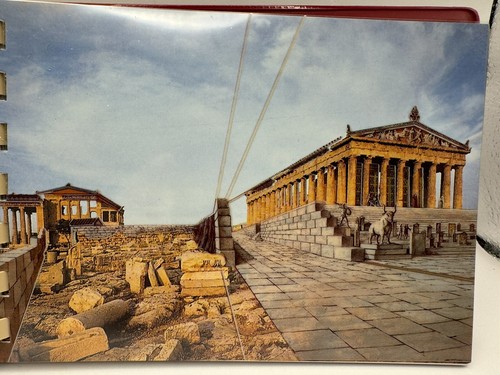 Vintage 4”x6” Book Of Athens Past & Present With Acetate Overlays - Picture 9 of 15
