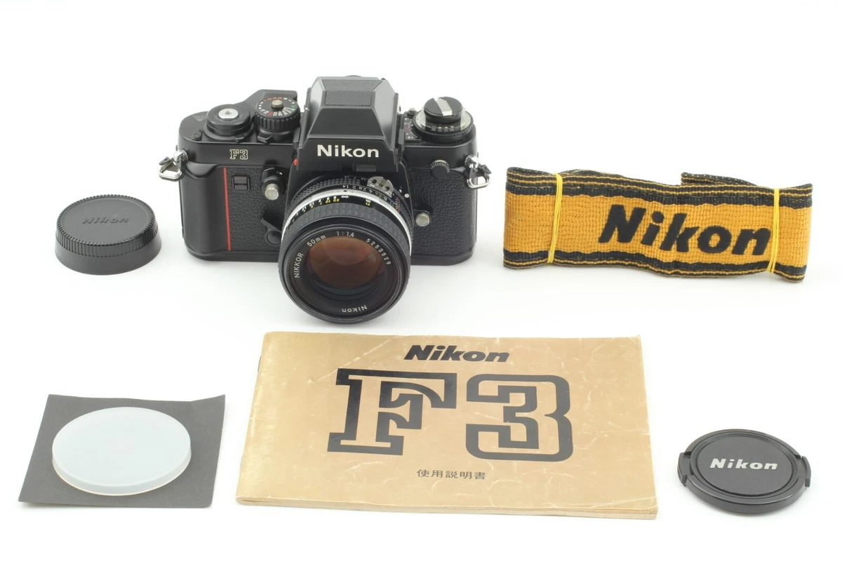 [Near Mint] Nikon F3 Eye Level Finder Ai-s 50mm f1.4 lens Film Camera From  JAPAN