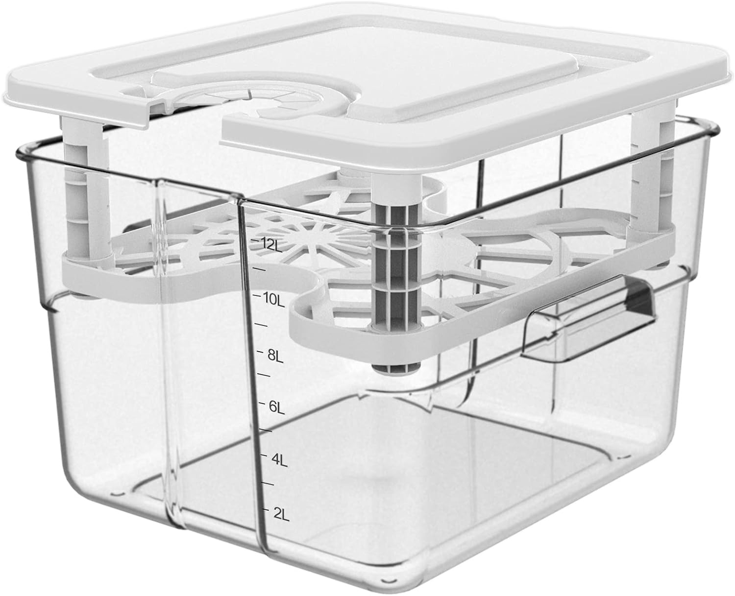 12.6 Quart Sous Vide Container with Lid & Rack for Immersion Circulators
