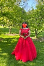 Sherri Hill Red Ball Gown - Size 12 - Prom, Quinceanera
