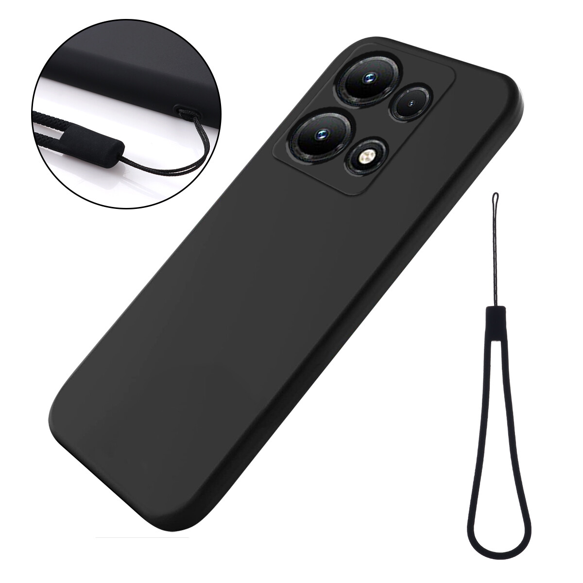 LCEHTOGYE Cover per Infinix Note 30 VIP,Nero Custodie Morbido Silicone Case Ultra Sottile TPU Flessibile Protettiva Custodia per Infinix Note 30 VIP (6,7) - KE1