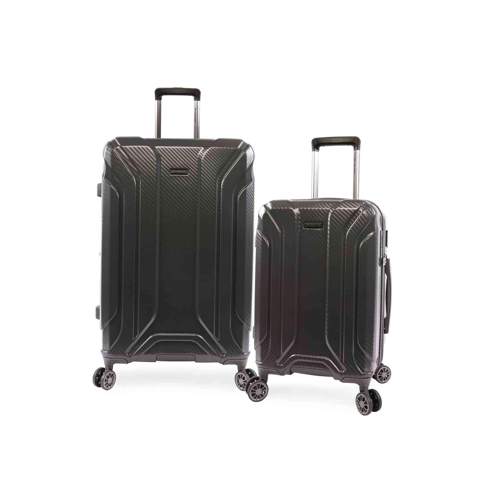 Keane 2pc Hardside Spinner Luggage, Charcoal, 2 Piece Set