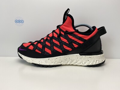 Nike ACG React Terra Gobe Schwarz Rot Weiß Walking Wandern UK Größe 8 EUR 42,5