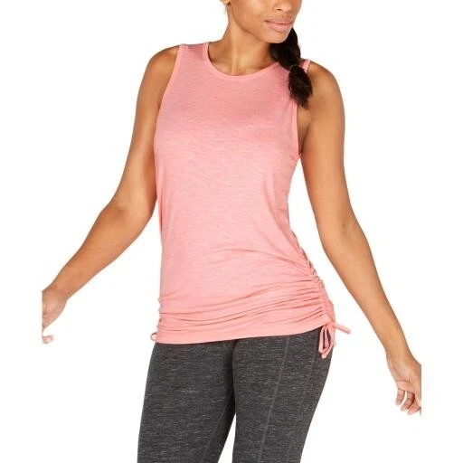 IDEOLOGY Side-Tie Tank Top with Ruching Peach Kiss Size XXL - Image 2 of 2