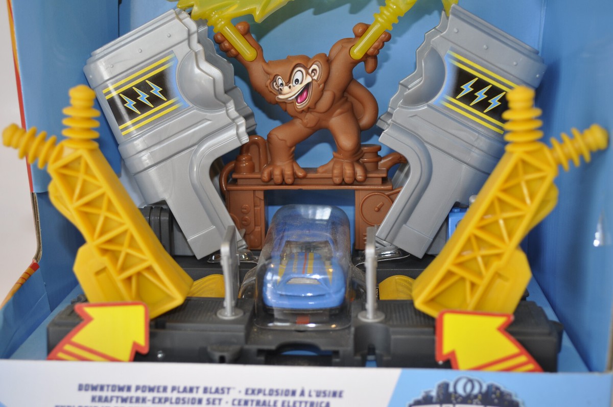 Hot Wheels City Downtown Power Plant Blast-Exploding Action-D