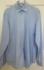 Burberry Brit Classic Fit Blue Long Sleeve Shirt Size L some small stains Used