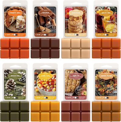ARVIDSSON Autumn Scented Wax Melts, Fall Scentsy Soy Wax Cubes for Wax Warmer, S