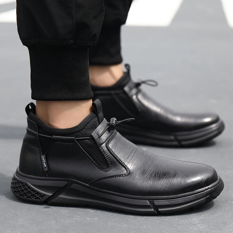 Men Safety Shoes Steel Toe Work Boots Water Resistant Slip on Breathable Outdoor