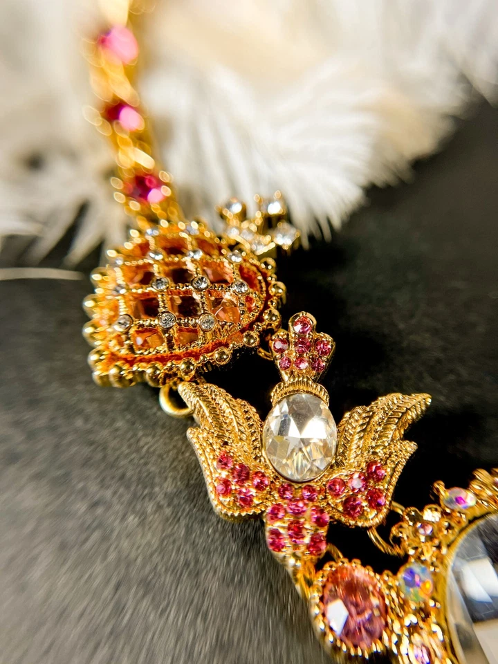 Impresionante collar victoriano, collar llamativo, collar de boda, collar de novia Foto 4 de 4