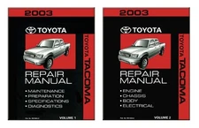 2003 Toyota Tacoma Shop Service Repair Manual Book Engine Drivetrain OEM