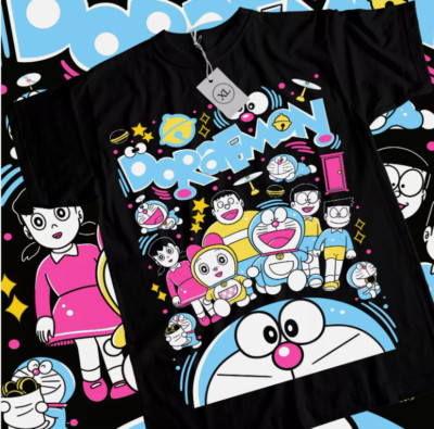 Doraemon T-shirt Nobi Shizuka Gian Dorami Suneo Girl Anime Gifts Shirt All Size