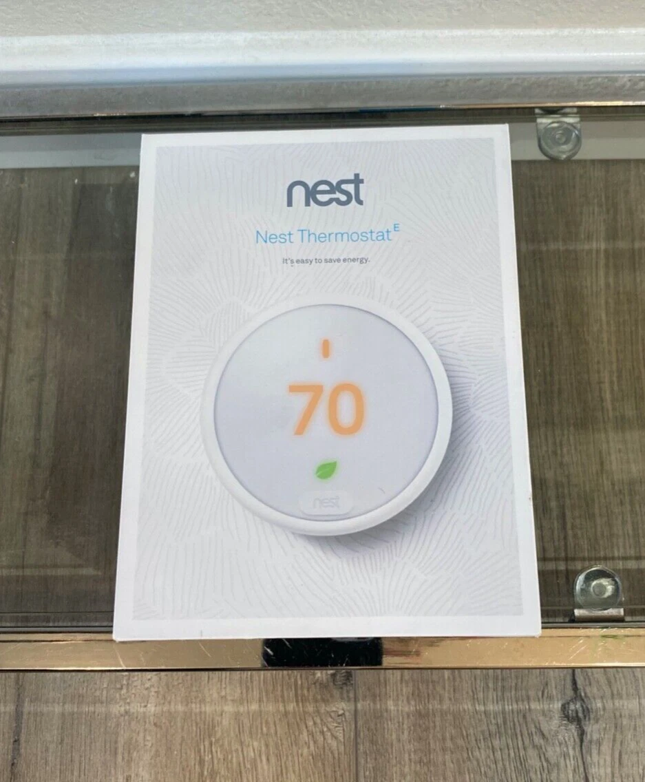 Google Nest Thermostat E T4001ES - White With Base Learning WIFI Smart Box