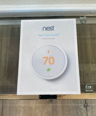 Google Nest Thermostat E T4001ES - White With Base Learning WIFI Smart Box