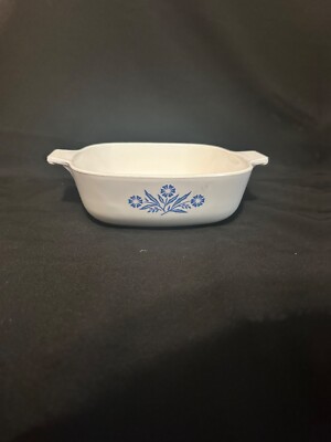 Vintage CORNING WARE A-28 Serving Dish Blue Cornflower 9'' x 7'' NO LID 