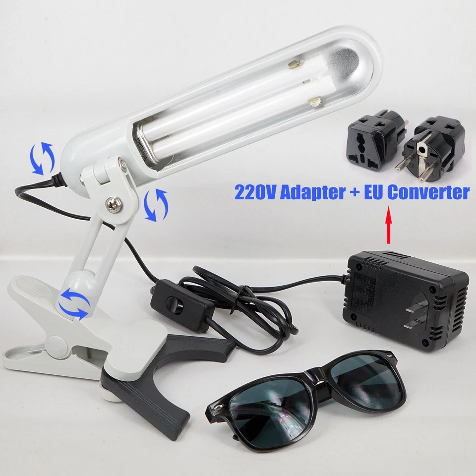 Philips PL-S 9W/01/2p 311NM NARROWBAND Lamp + Handheld 360° Desk Mount Stand - Image 3 of 4