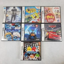 COD, Smurfs, Wall-E, M&M's, Cars, Petz - Lot of 6 Nintendo DS Game Cases/Manuals